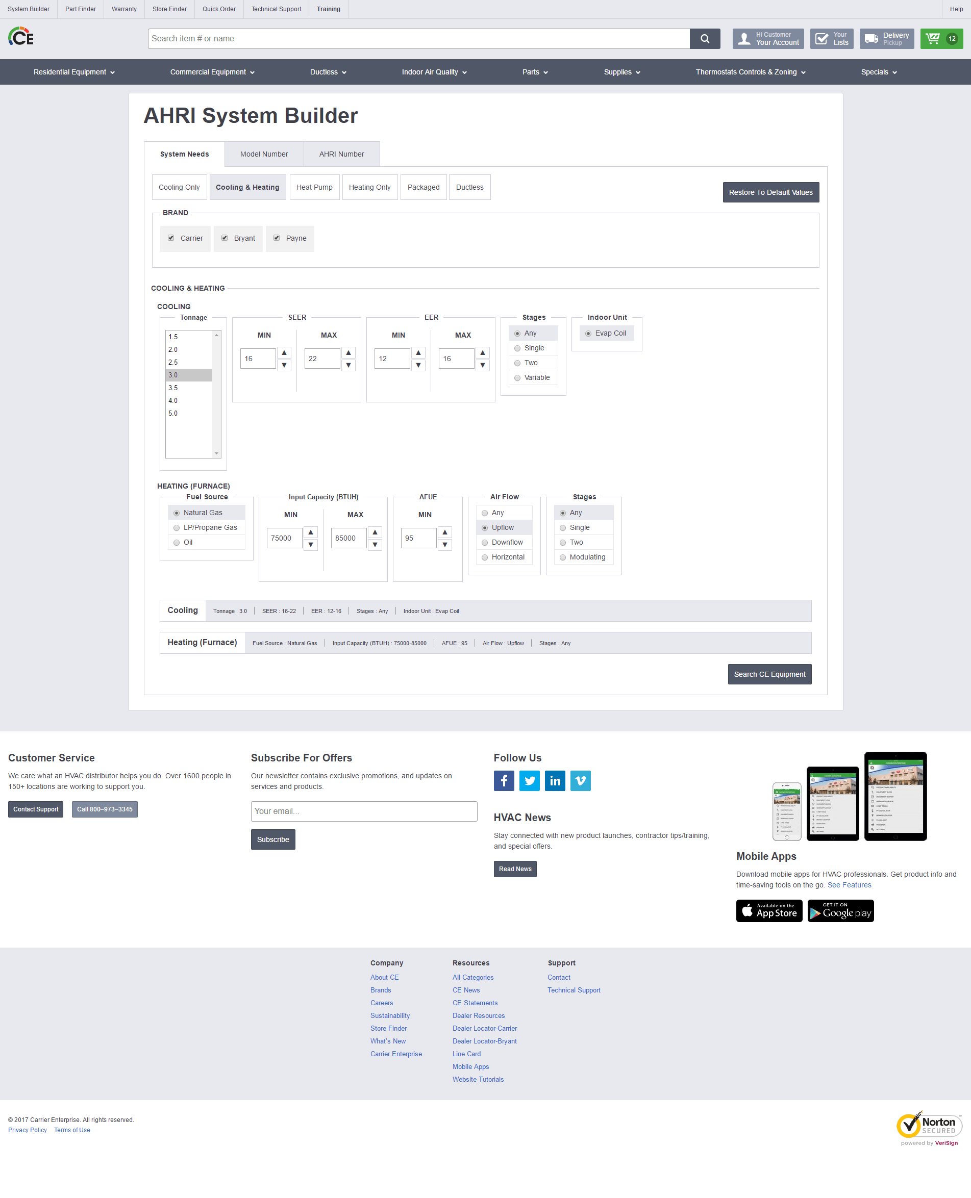 CE Launches AHRI System Builder Tool To Assist HVAC Contractors In